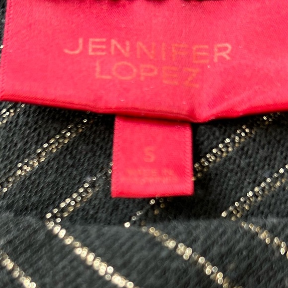 JENNIFER LOPEZ Black & Gold Sweater   Sz Small   Preloved Good Condition - Picture 5 of 6